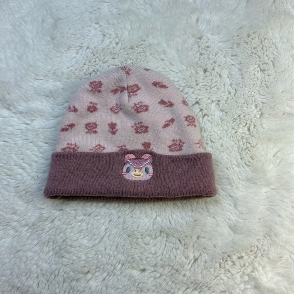 Animal Crossing Celeste Pink and Cream Floral Beanie Controller Gear Women’s OS